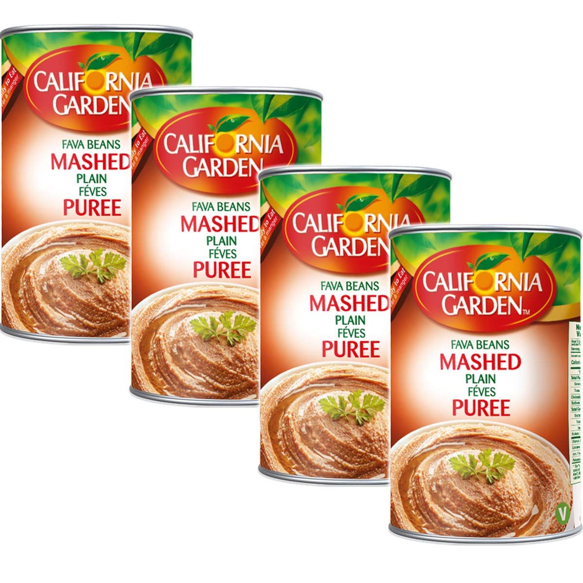 California Garden Strained Mashed Ground Fava Beans 450g (4 cans)