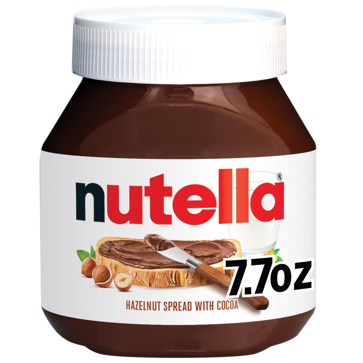 Nutella Hazelnut Spread With Cocoa For Breakfast, 7.7 Oz Jar