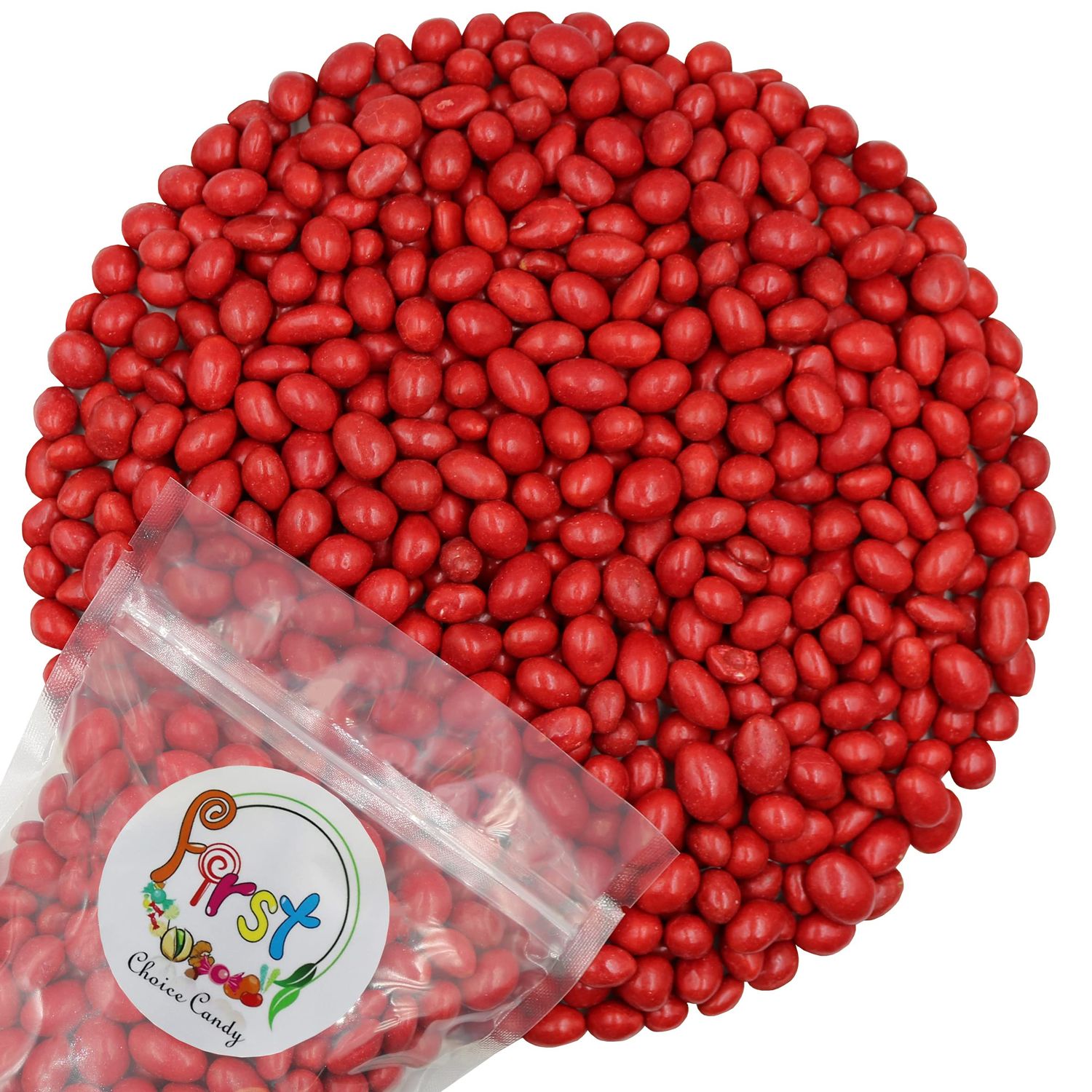 FirstChoiceCandy Red Boston Baked Beans Classic Candy Coated Peanuts (2 Pound (Pack of 1))