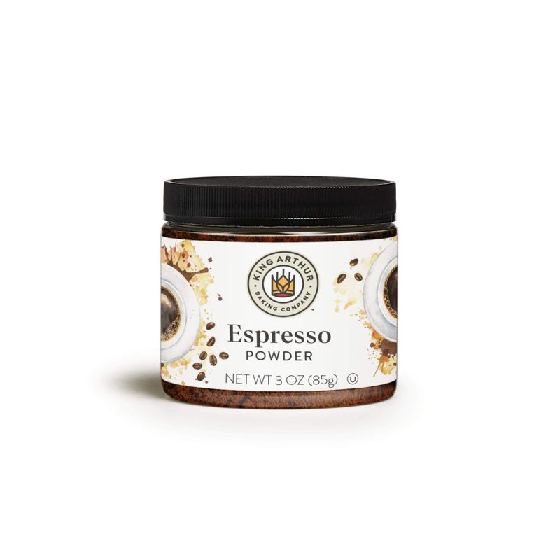 King Arthur Espresso Powder: Premium Baking Extract for Rich Chocolate Flavoring, 3 oz Reusable Jar, Kosher Certified - Enhance Your Desserts with Instant Coffee Intensity