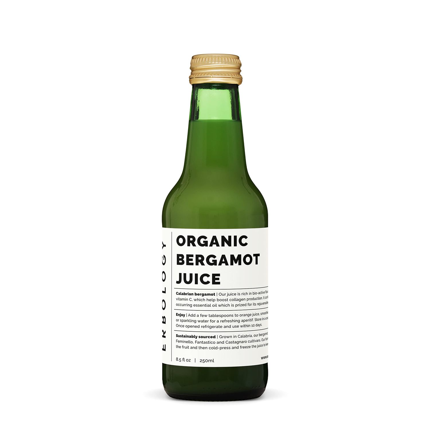 100% Organic Bergamot Juice 8.5 fl oz - Supports Immunity and Collagen Production - Rich in Vitamin C and Bioactive Flavonoids - Straight from Farm in Italy - Undiluted - No Added Sugar - Non-GMO