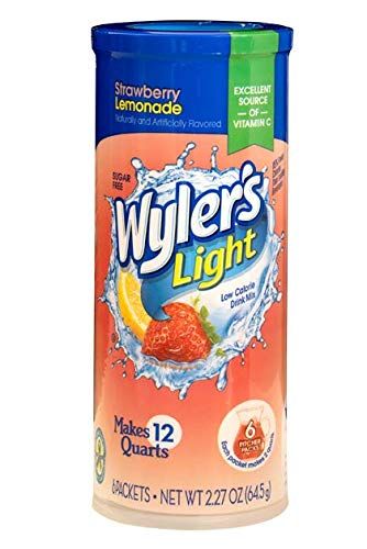 Wyler&#39;s Light Pitcher Packs, Water Drink Mix, Strawberry Lemonade,6 Pitcher Packets