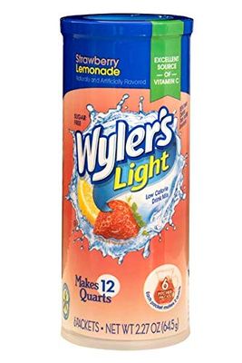 Wyler&#39;s Light Pitcher Packs, Water Drink Mix, Strawberry Lemonade,6 Pitcher Packets