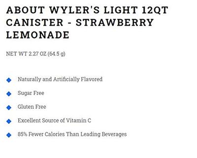 Wyler's Light Pitcher Packs, Water Drink Mix, Strawberry Lemonade,6 Pitcher Packets