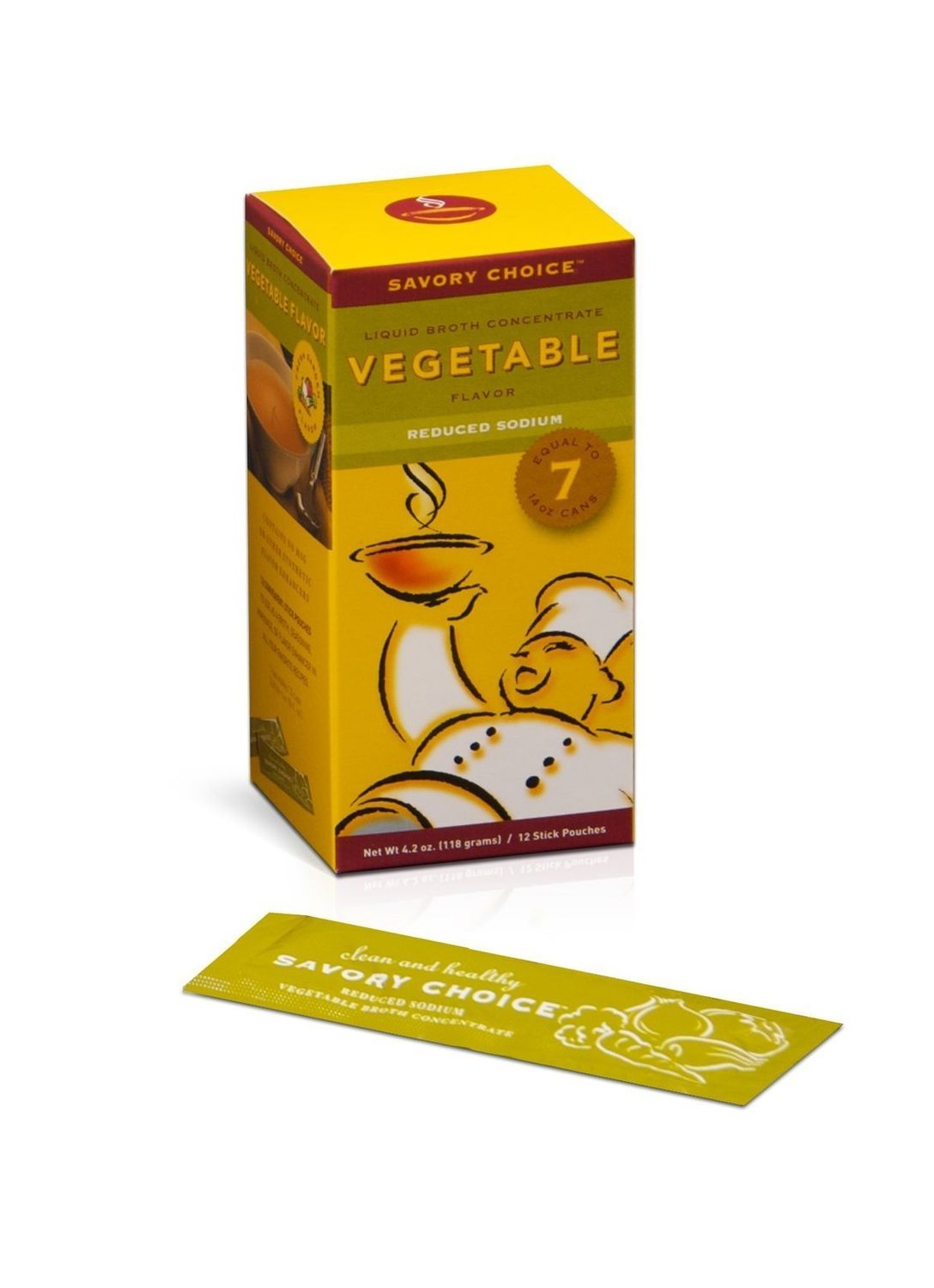 Savory Choice Liquid Vegetable Broth Concentrate, 4..06-Ounce Boxes (Pack of 4)
