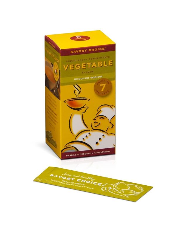 Savory Choice Liquid Vegetable Broth Concentrate, 4..06-Ounce Boxes (Pack of 4)