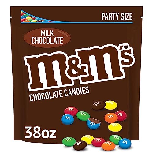 M&amp;M&#39;S Milk Chocolate Candy, Party Size, 38 oz Bag