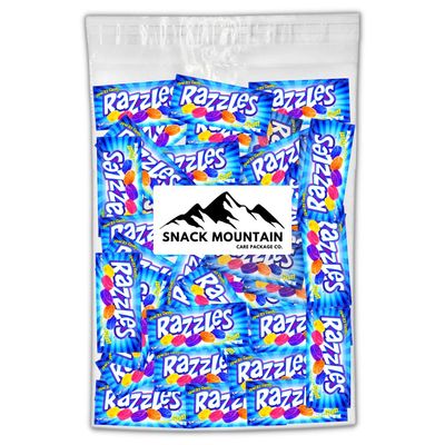 Snack Mountain Razzles Gum Candy Razzles Gum in Bulk 2Piece Individually Wrapped Vintage Candy Bulk Gum Gum Pack Variety Flavors Grape Tangerine Orange Gum Blue Raspberry Gum 60s Candy 60 Pack