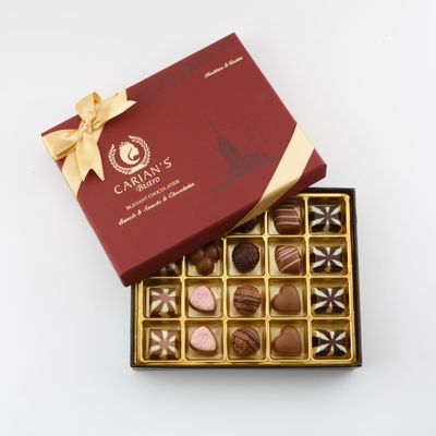 CARIANS Chocolatier Holiday Assorted Gourmet Chocolate Gift Box, Dark, Milk, White Chocolates Truffles Treats for Thank you, Anniversary, Christmas Candy Gift for Family, Friends