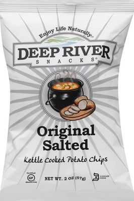 Deep River Snacks Original Sea Salt Kettle Cooked Potato Chips, 2 Ounce (Pack of 24)