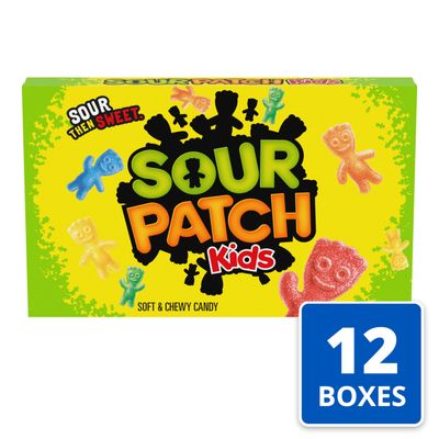 SOUR PATCH KIDS Soft &amp; Chewy Candy, Bulk Candy, 12 - 3.5 oz Boxes