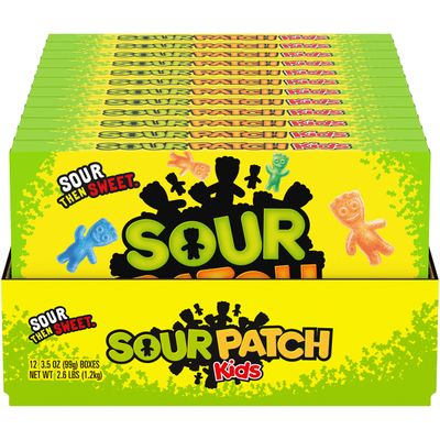 SOUR PATCH KIDS Soft &amp; Chewy Candy, Bulk Candy, 12 - 3.5 oz Boxes
