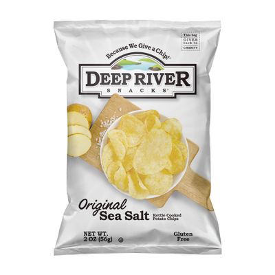 Deep River Snacks Original Sea Salt Kettle Cooked Potato Chips, 2 Ounce (Pack of 24)