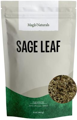 MagJo Naturals, Rubbed Sage (1 Pound Bag) bulk, rubbed cut sage leaf, sage fresh leaves, dried sage, sausage making, poultry seasoning, dried sage for cooking, Salvia officinalis