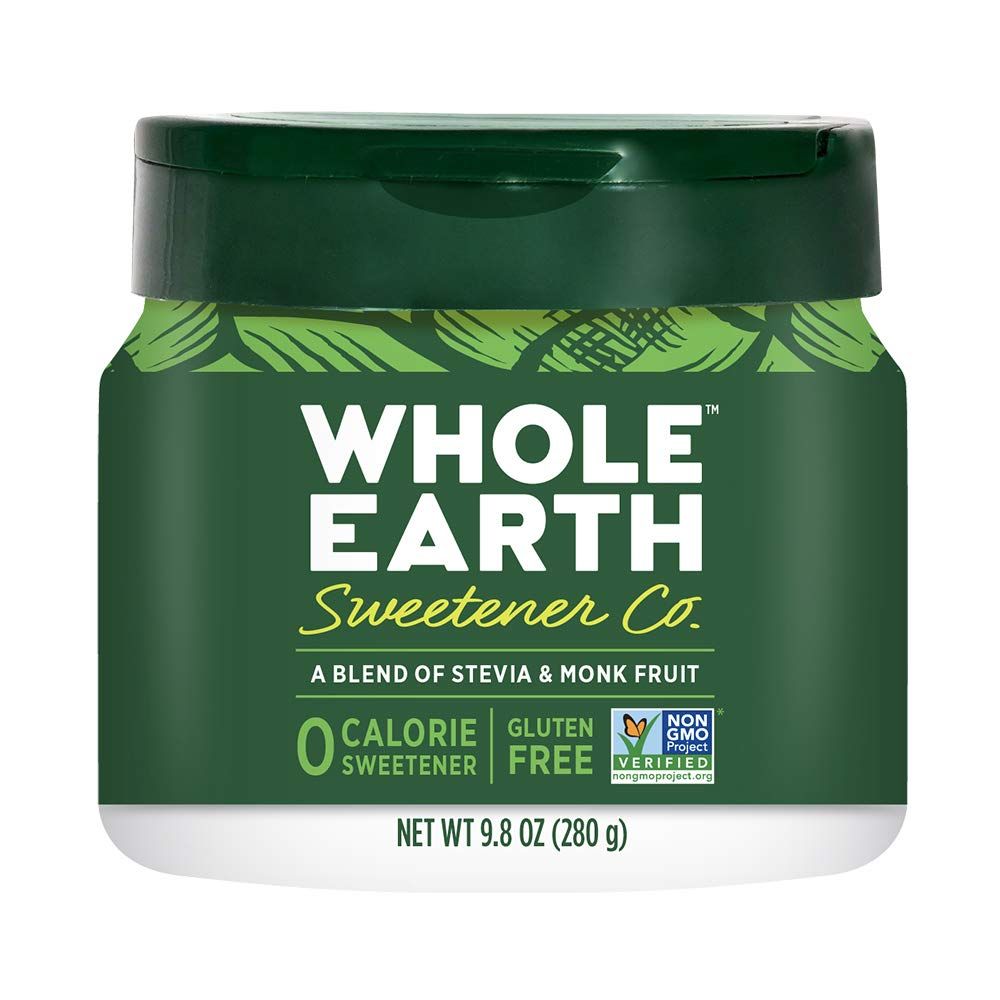 WHOLE EARTH Stevia &amp; Monk Fruit Plant-Based Sweetener, 9.8 Ounce Jar