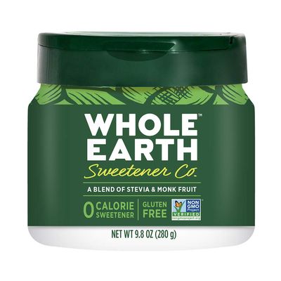 WHOLE EARTH Stevia &amp; Monk Fruit Plant-Based Sweetener, 9.8 Ounce Jar