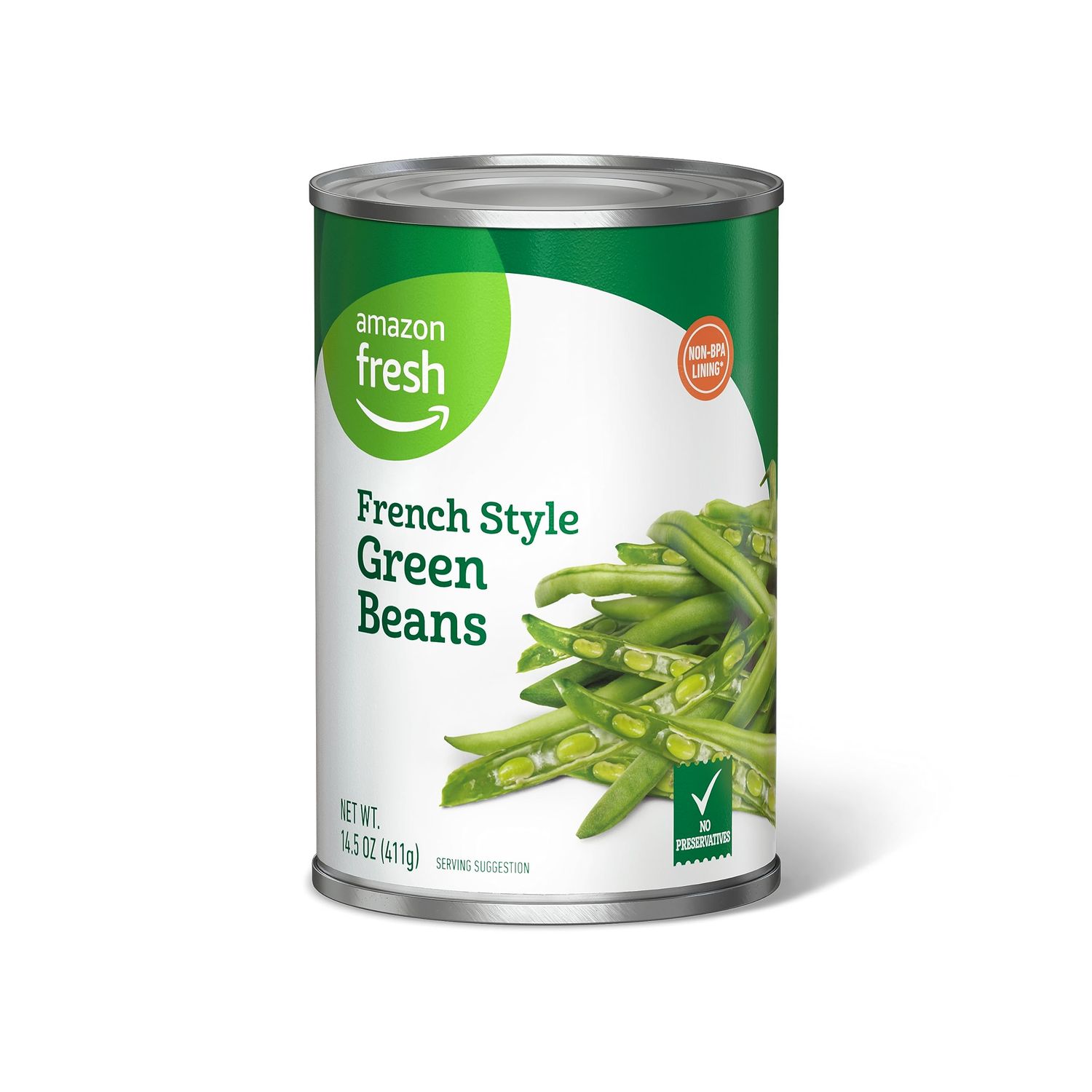 Amazon Fresh Brand, Canned French Style Green Beans, 14.5 Oz