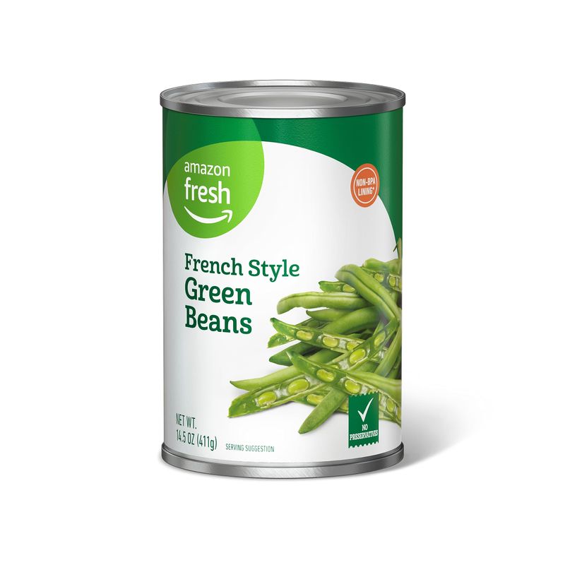 Amazon Fresh Brand, Canned French Style Green Beans, 14.5 Oz