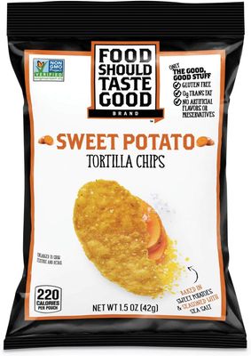 Food Should Taste Good Tortilla Chips, Sweet Potato, 1.5 Oz (Pack of 24)