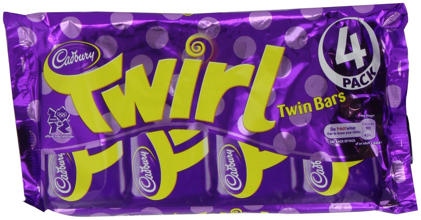 Original Cadbury Twirl Candy Bars Imported from the UK England Twirly Milk Chocolate Fingers Covered In Smooth Cadbury Milk Chocolate Bars Candy For An Afternoon Treat For That Chocolate Escape
