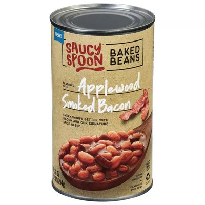 Saucy Spoon (Saucy Spoon Baked Beans Applewood Smoked Bacon) 2 Cans