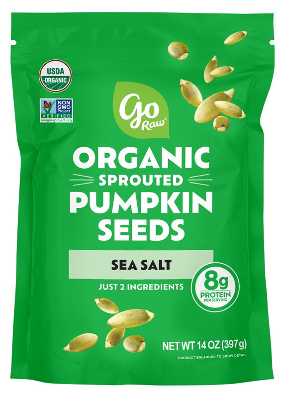 Go Raw Organic Sprouted Pumpkin Seeds, 14 oz, Sea Salted, Keto, Kosher, Superfood
