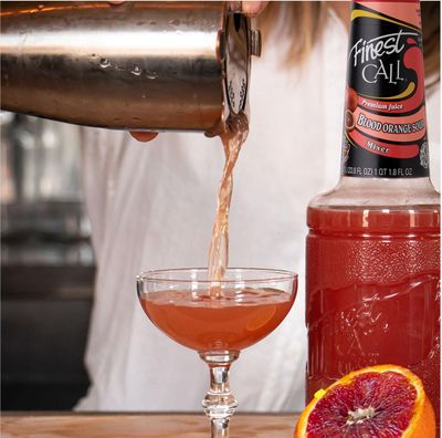 Finest Call Premium Blood Orange Sour Drink Mix, 1 Liter Bottle (33.8 Fl Oz), Pack of 6