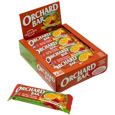Orchard Bars Non-GMO Fruit &amp; Nut, Cranberry Orange Walnut, 1.4 Oz, 12 Count, Pack of 9