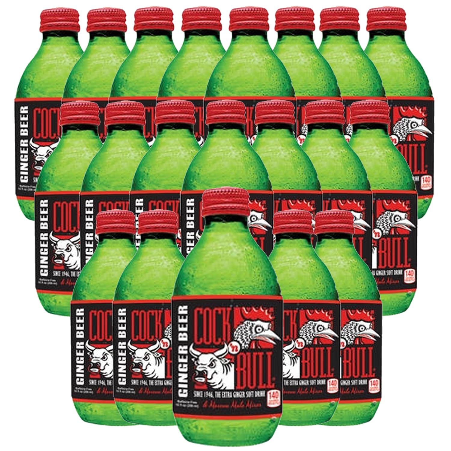 Cock n Bull Ginger Beer 20 Pack 10oz Soda Bottles - Ideal Mixer for Cocktails, Mocktails, and Bartenders - Premium Quality for Perfect Mixed Drinks - Refreshing Flavor Profile- Made In USA
