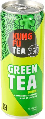 Kung Fu Tea Canned Green Tea - Lightly Sweetened Green Tea in a Can, Ready to Drink - All Natural, Premium Iced Tea - 10.8 oz Cans, Pack of 6
