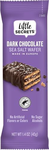 LITTLE SECRETS Dark Chocolate with Sea Salt Crispy Wafers, 1.4 OZ