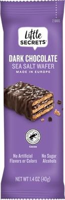 LITTLE SECRETS Dark Chocolate with Sea Salt Crispy Wafers, 1.4 OZ