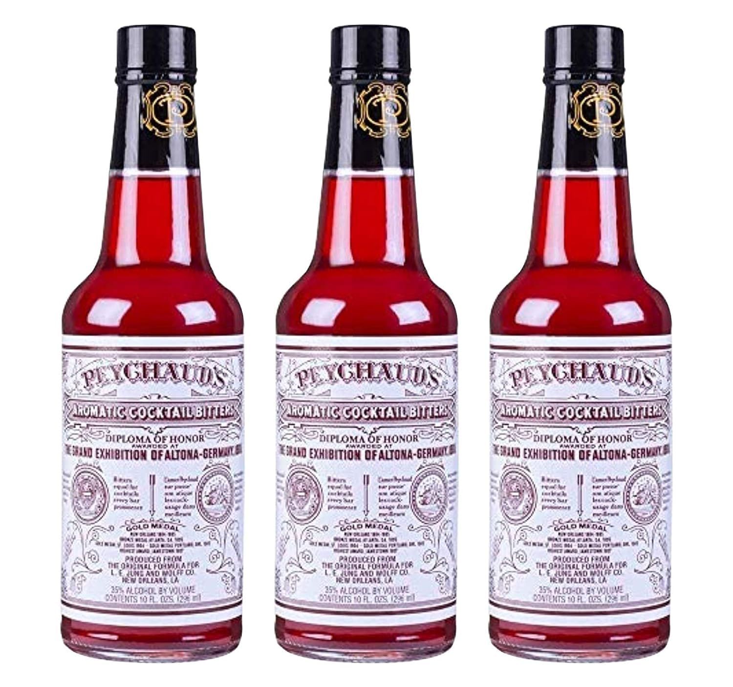 Peychaud&#39;s Aromatic Cocktail Bitters - 10 Ounce Bottle - PACK OF 3