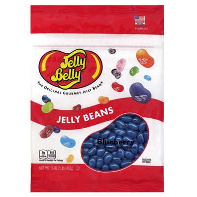 Jelly Belly Blueberry Jelly Beans - 1 Pound (16 Ounces) Resealable Bag - Genuine, Official, Straight from the Source