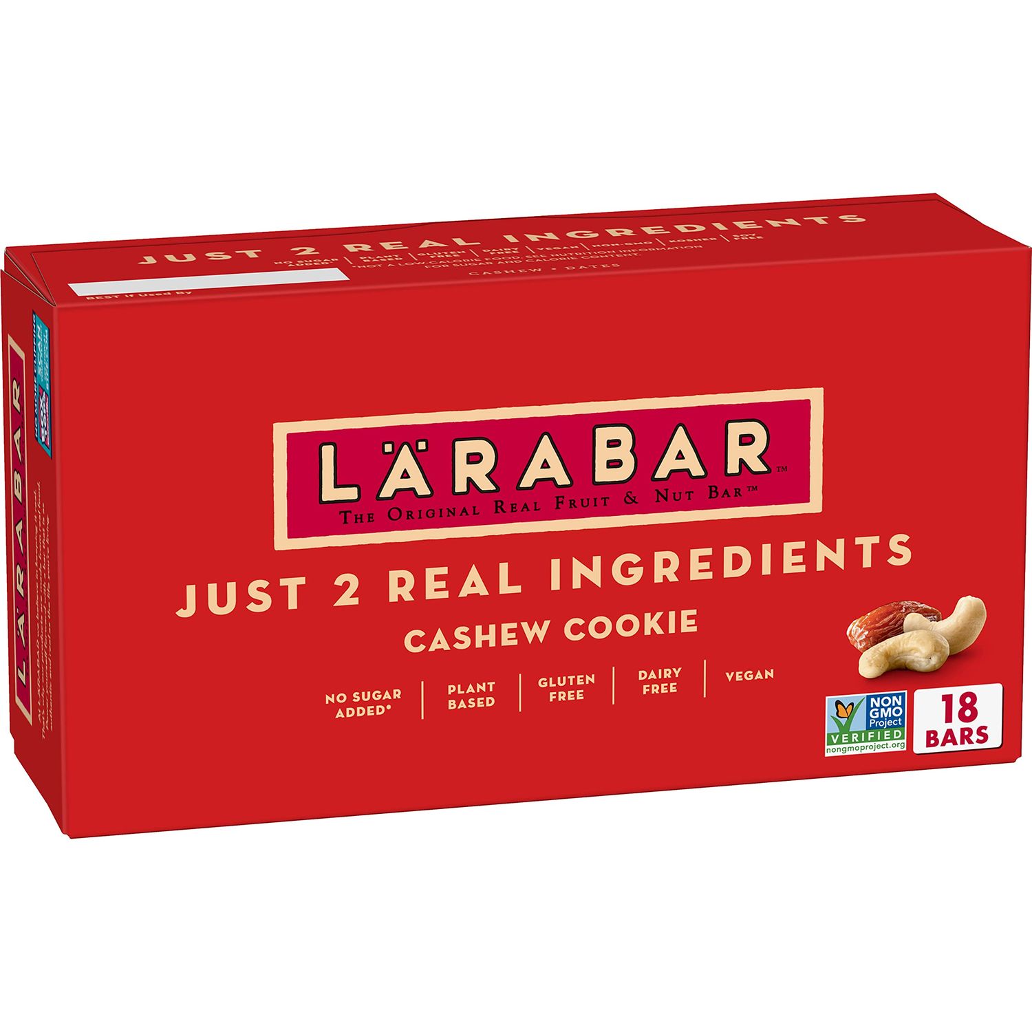 Larabar Cashew Cookie, Gluten Free Vegan Fruit &amp; Nut Bars, 1.7 oz, 18 ct