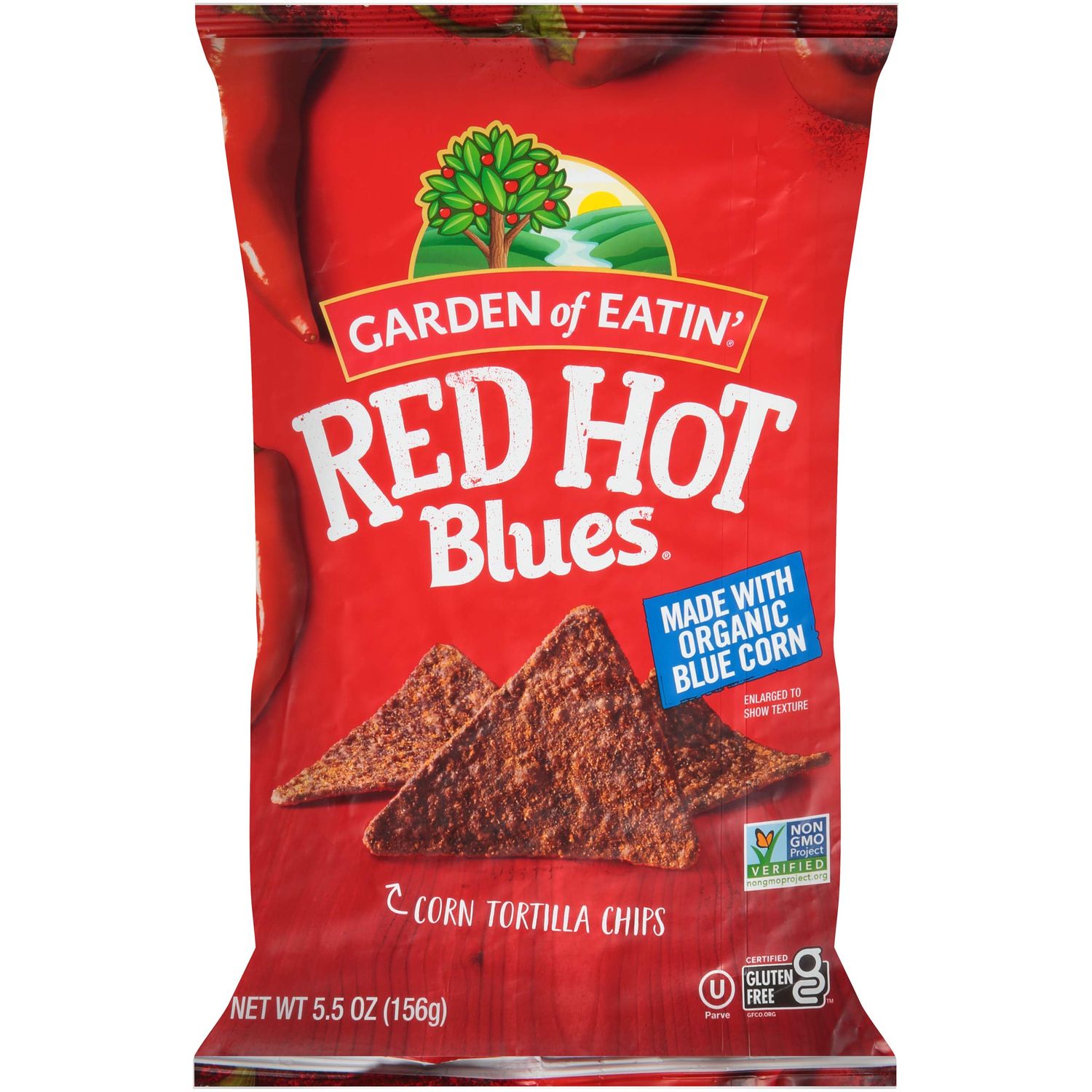 Garden of Eatin&#39; Tortilla Chips , Red Hot Blues, 5.5 oz (Pack of 12)