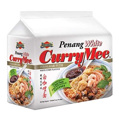 Ibumie Penang White Curry Mee / Fragrant &amp; Spicy, Rich &amp; Creamy Broth, Authentic Piping Hot Flavor from Food Heaven, Penang Malaysia (4 packets x 105g)