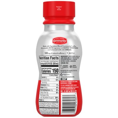Community Coffee Espresso + Cream Original Ready To Drink 8.5 Fl Ounce Bottle (Pack of 16)