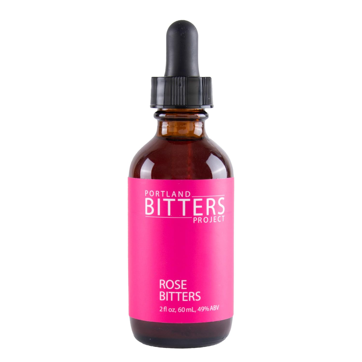 Portland Bitters Project Rose Bitters - Concentrated Bitters with Layered Flavors Made from Organic, Wild Crafted, Therapeutic Grade Whole Botanicals to Elevate Drinks &amp; Cocktails - 2 fl oz