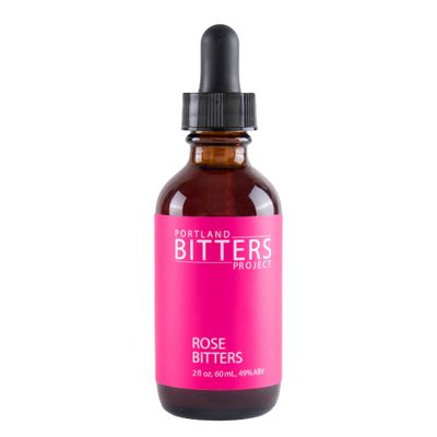 Portland Bitters Project Rose Bitters - Concentrated Bitters with Layered Flavors Made from Organic, Wild Crafted, Therapeutic Grade Whole Botanicals to Elevate Drinks &amp; Cocktails - 2 fl oz