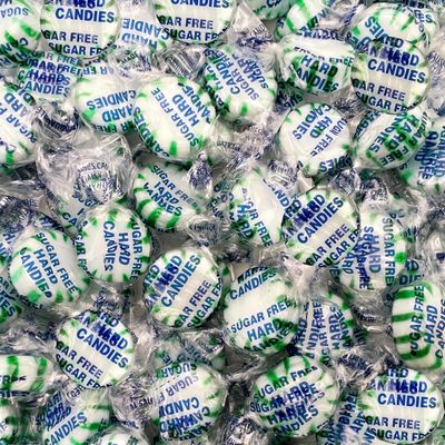 Sugar Free Starlight Mints - Christmas Spearmint Hard Candy - 1-Pound Pack - Individually Wrapped