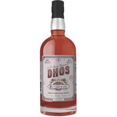 Dhos Handcrafted NonAlcoholic Bittersweet Aperitif  KetoFriendly Zero Sugar Zero Calories Zero Proof  750 ML  Perfect for Mocktails Flavors of Rhubarb  Bitter Herbs  Made in USA