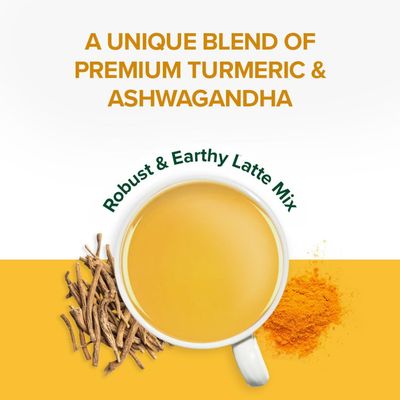 VAHDAM, Golden Milk Recovery & Nourishing Latte Mix - Ashwagandha with Turmeric Curcumin (72 mg, 81% Curcuminoids), Ginger & Black Pepper | Non-GMO & Gluten Free |HERBAL SUPPLEMENT - 40 Servings
