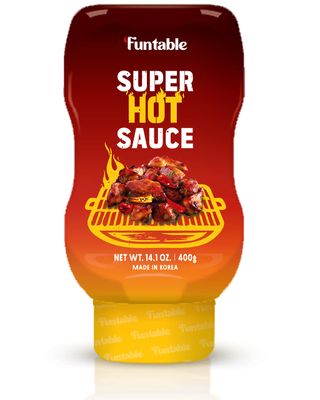 Funtable Super Hot Sauce (13.4 oz, Pack of 1) - Authentic Korean Flavor, Spicy &amp; Tangy Sauce, Ideal for Fried Chicken, Nuggets, Dipping &amp; More.
