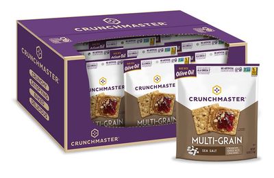 Crunchmaster Multi Grain Gluten Free Sea Salt, 4 Ounce Bags, (Pack of 12)