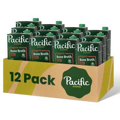 Pacific Foods Organic Beef Bone Broth, 32 Oz, Pack of 12