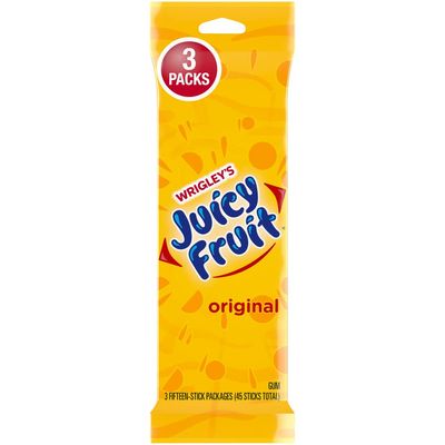Juicy Fruit Gum Original Chewing Gum, 45 ct