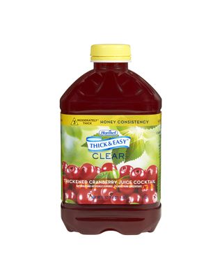 Thick &amp; Easy Clear Thickened Cranberry Juice Cocktail, Honey Consistency, 46 Ounce