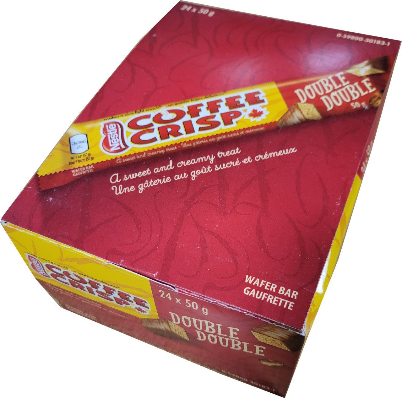 Coffee Crisp Double Double Chocolate Bars, (24ct), 50g/1.8 oz., (Imported from Canada)