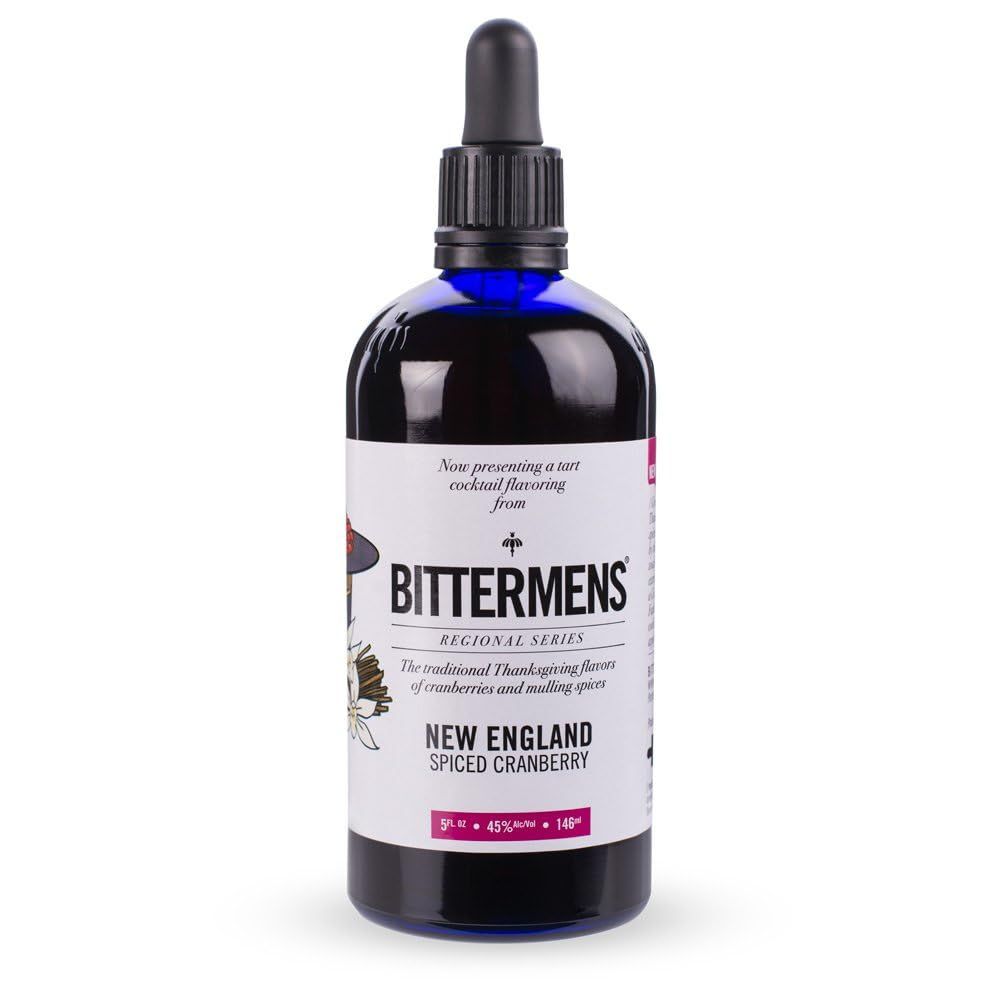 Bittermens New England Spiced Cranberry Bitters, 5oz - For Modern Cocktails, The Traditional Flavors of Cranberries and Mulling Spices